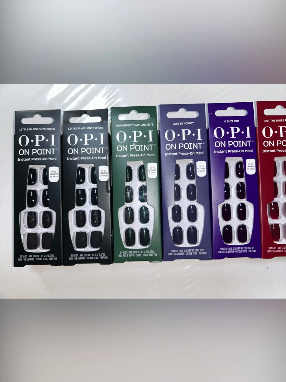 8x OPI On Point Press-On Nails Variety Pack